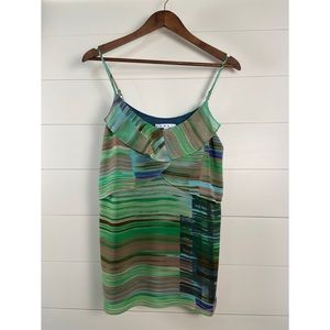 green cami/tank /blouse, size small, adjust.straps